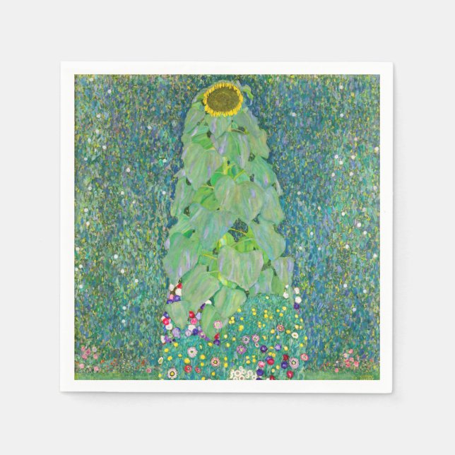 Gustav Klimt - Solrossen Pappersservett (Framsidan)