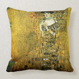 Gustav Klimt som den guld- damen dämpar Kudde
