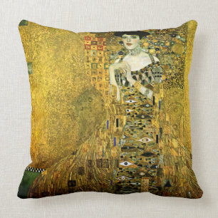 Gustav Klimt som den guld- damen dämpar Kudde