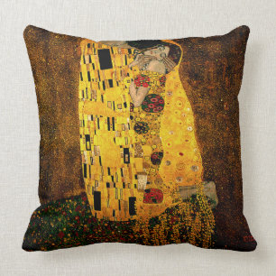 Gustav Klimt som kyssen dämpar Kudde