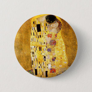 Gustav Klimt som kyssen knäppas Knapp