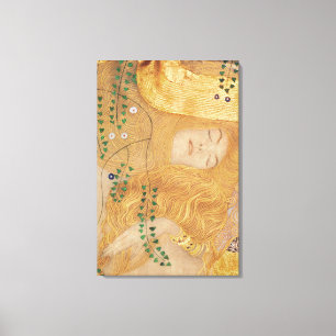 Gustav Klimt specificerar av vattenormar mig Canvastryck