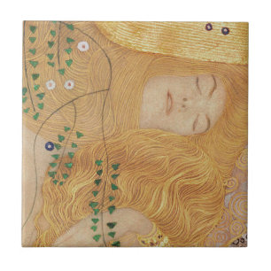Gustav Klimt specificerar av vattenormar mig Kakelplatta