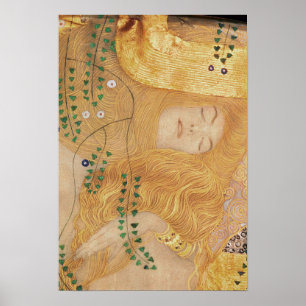 Gustav Klimt specificerar av vattenormar mig Poster