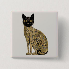 Gustav Klimt Stil Black Cat Art Knapp
