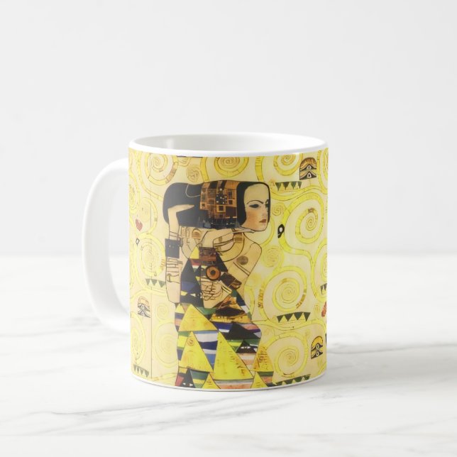 Gustav Klimt Stoclet Frieze Kaffemugg (Framsida vänster)