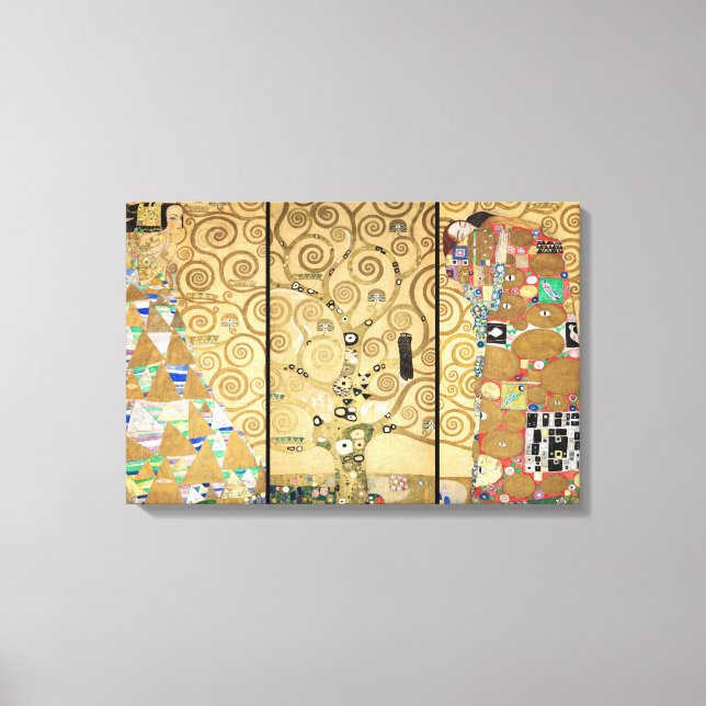 Gustav Klimt - Stoclet Frieze Livets träd Canvastryck (Framsida)