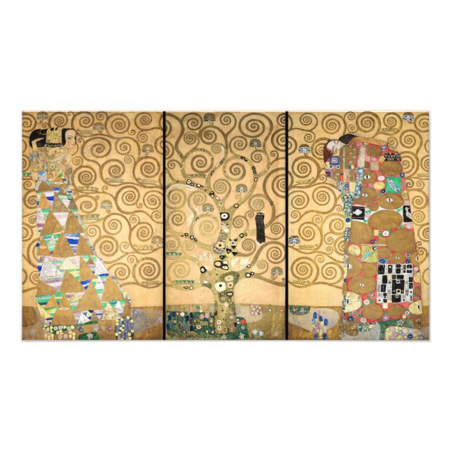 Gustav Klimt - Stocletfrisen Livets Träd Fototryck (Framsidan)