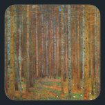 Gustav Klimt - Tannenwald Gräs Forest Fyrkantigt Klistermärke<br><div class="desc">Fir Forest/Tannenwald Gräs Forest - Gustav Klimt,  Oil on Canvas,  1902</div>