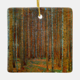 Gustav Klimt - Tannenwald Gräs Forest Julgransprydnad Keramik