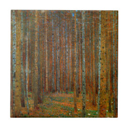 Gustav Klimt - Tannenwald Gräs Forest Kakelplatta