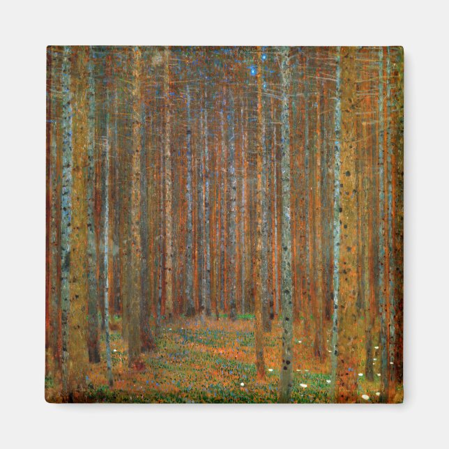 Gustav Klimt - Tannenwald Gräs Forest Magnet (Framsidan)