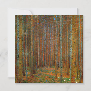 Gustav Klimt - Tannenwald Gräs Forest Tack Kort