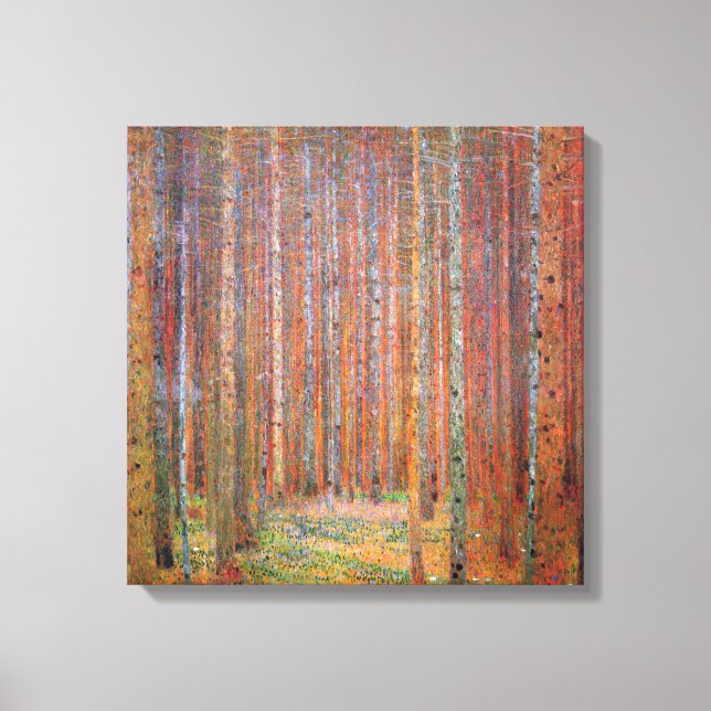 Gustav Klimt - Tannenwald I Canvastryck (Framsida)