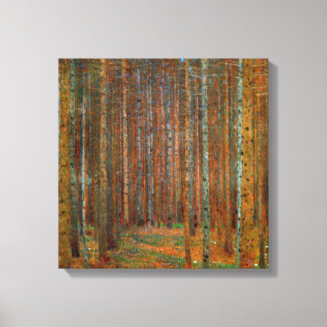 Gustav Klimt - Tannenwald Pine Forest Canvastryck (Framsida)