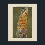 Gustav Klimt The Hope II 1907-1908 Postcard Vykort<br><div class="desc">"Den som vill veta något om mig - som konstnär, den enda framstående sak - borde titta noga på mina bilder och försöka se vad jag är och vad jag vill göra." — Klimt1 Gustav Klimt målade Hope II på canvas 1907/8 med oljefärger, guld och platina. Den är 110, 5...</div>