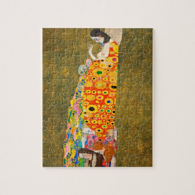 Gustav Klimt The Hope II, Die Hoffnung II Pussel (Vertikal)