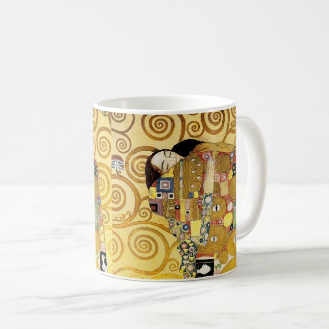 Gustav Klimt , “ The hug ” コーヒーマグカップ Kaffemugg (Framsida höger)