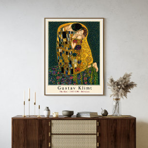 Gustav Klimt The Kiss Affisch Art Nouveau