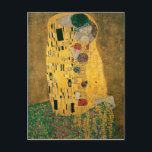 Gustav Klimt The Kiss (Älskare) GalleryHD-Vintage  Vykort<br><div class="desc">Gustav Klimt. Kiss (Älskare). c. 1908 Olja och guld löv på arbetsyta. Brans originalkonstmålning av den berömd österrikiska Art nouveau-konstnären Gustav Klimt.</div>