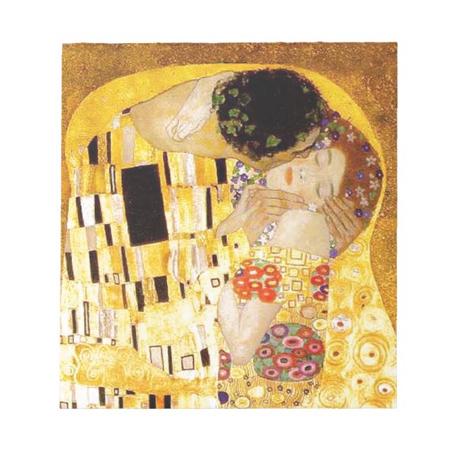 Gustav Klimt the Kiss Classic Painting Anteckningsblock (Framsida)