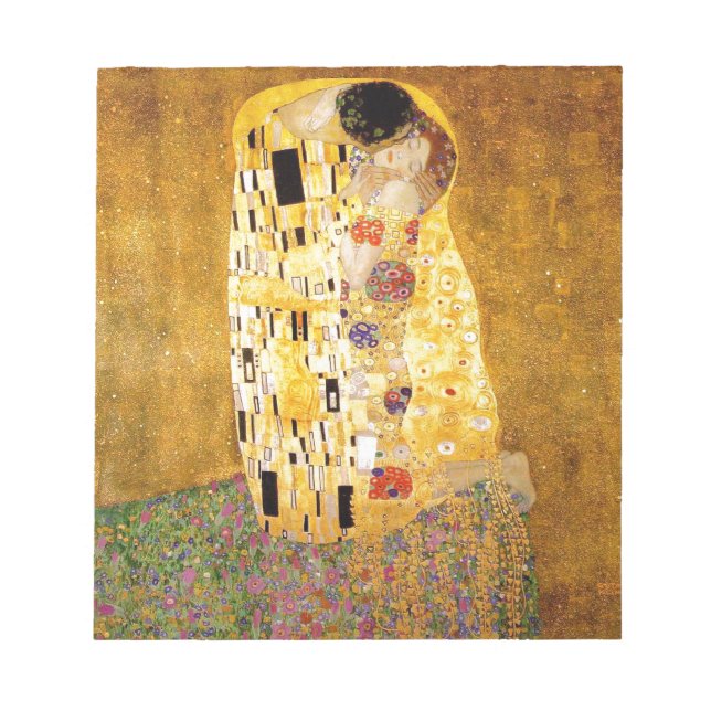 Gustav Klimt the Kiss Classic Painting Anteckningsblock (Framsida)