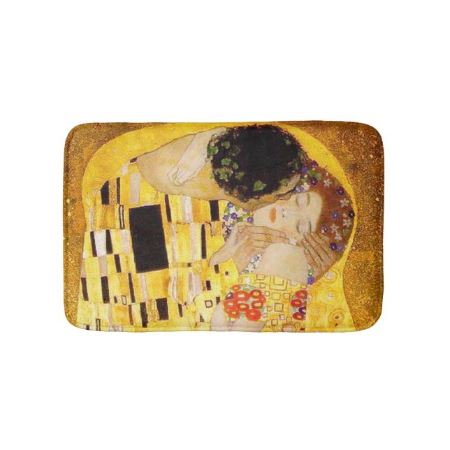 Gustav Klimt the Kiss Classic Painting Badrumsmatta (Framsidan)