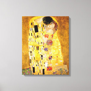 Gustav Klimt the Kiss Classic Painting Canvastryck