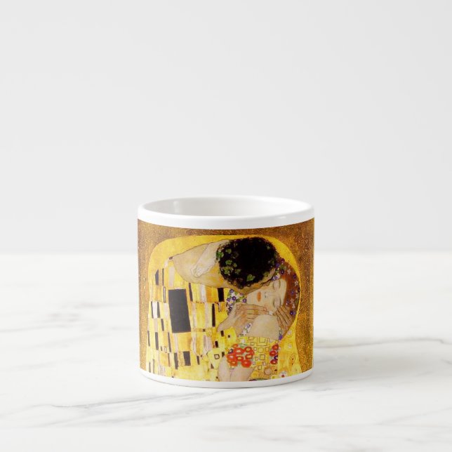 Gustav Klimt the Kiss Classic Painting Espressomugg (Framsidan)