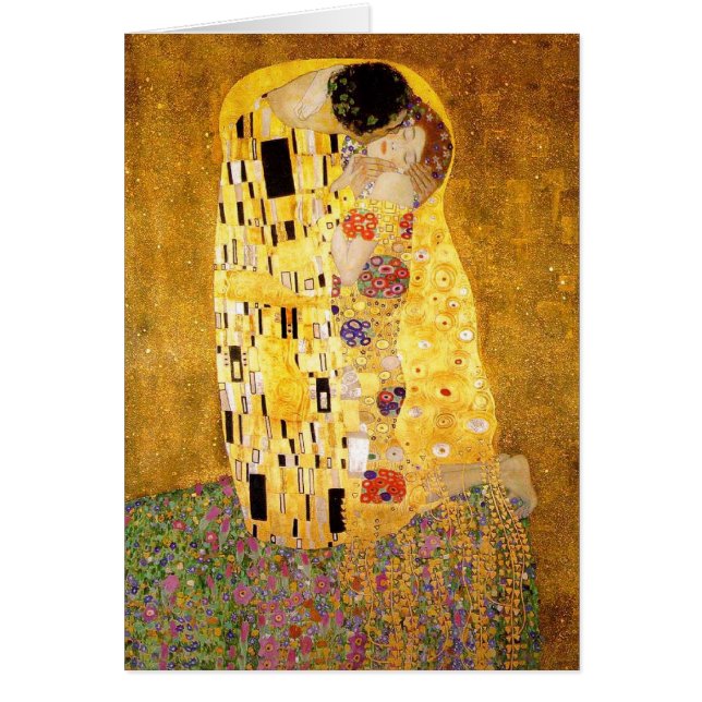 Gustav Klimt the Kiss Classic Painting Hälsningskort (Framsidan)