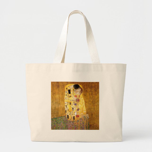 Gustav Klimt the Kiss Classic Painting Jumbo Tygkasse (Framsidan)