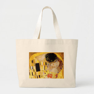 Gustav Klimt the Kiss Classic Painting Jumbo Tygkasse