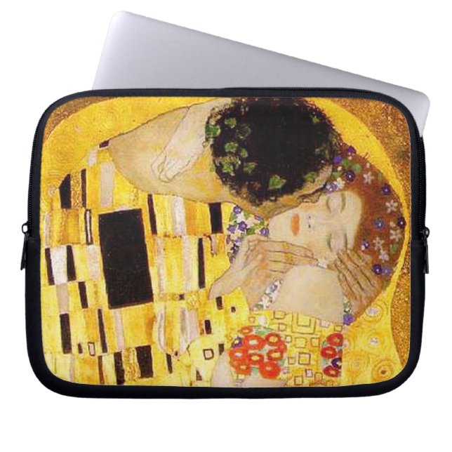 Gustav Klimt the Kiss Classic Painting Laptop Fodral (Framsidan)