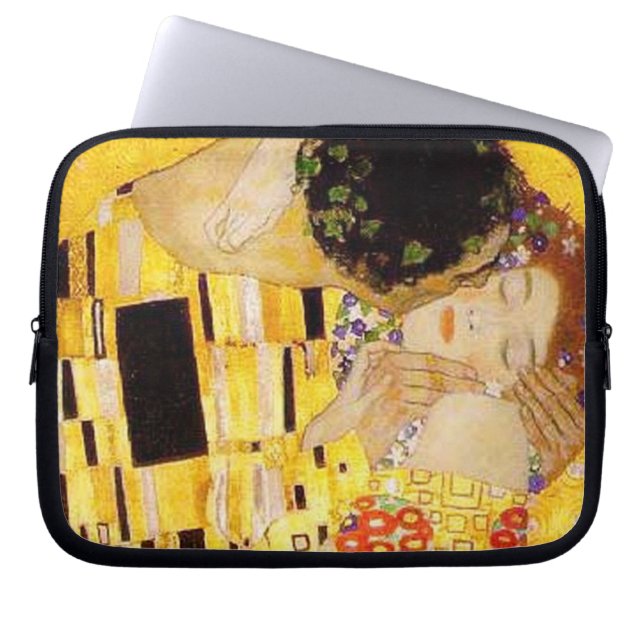 Gustav Klimt the Kiss Classic Painting Laptop Fodral (Framsidan)