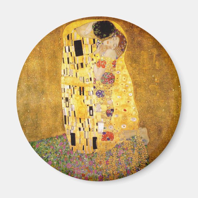 Gustav Klimt the Kiss Classic Painting Magnet (Framsidan)