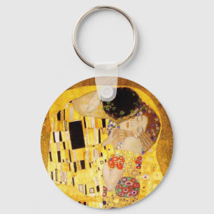 Gustav Klimt the Kiss Classic Painting Nyckelring