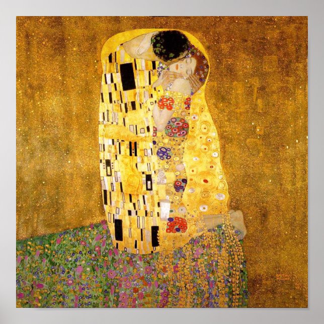 Gustav Klimt the Kiss Classic Painting Poster (Framsidan)