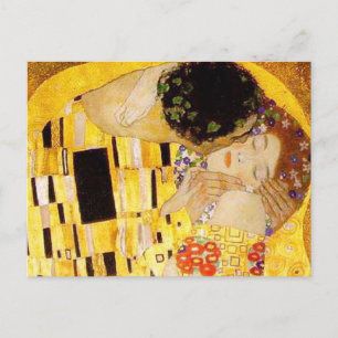 Gustav Klimt the Kiss Classic Painting Vykort