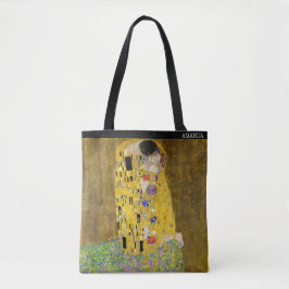 Gustav Klimt – The Kiss – Custom Text Tygkasse
