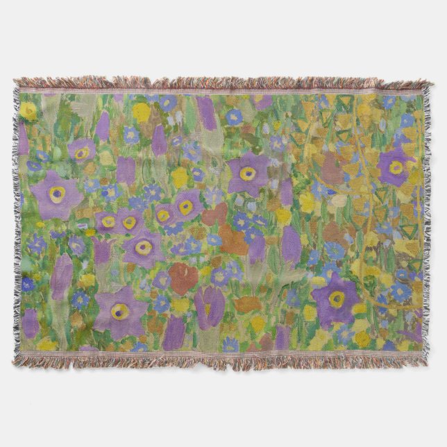 Gustav Klimt-The Kiss (detaljer) Filt (Framsidan)