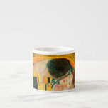 Gustav Klimt the Kiss Espressomugg<br><div class="desc">Espresso Kopp med Gustav Klimts oljemålning med guld löv Kiss (1908). En man och kvinna,  som bär briljant gyllene färg,  tar gärna till sig och kysser i ett fält av blommor. En underbar gåva till fläkt av Art nouveau och österrikisk konst.</div>