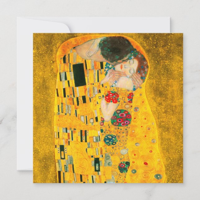 Gustav Klimt the Kiss Inbjudningar (Framsida)