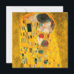 Gustav Klimt the Kiss Inbjudningar<br><div class="desc">Kort med Gustav Klimts oljemålning med guld löv Kiss (1908). En man och kvinna,  som bär briljant gyllene färg,  tar gärna till sig och kysser i ett fält av blommor. En underbar gåva till fläkt av Art nouveau och österrikisk konst.</div>