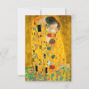 Gustav Klimt the Kiss Inbjudningar