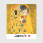 Gustav Klimt the Kiss Klistermärken<br><div class="desc">Sticker med Gustav Klimts oljemålning med guld löv Kiss (1908). En man och kvinna,  som bär briljant gyllene färg,  tar gärna till sig och kysser i ett fält av blommor. En underbar gåva till fläkt av Art nouveau och österrikisk konst.</div>