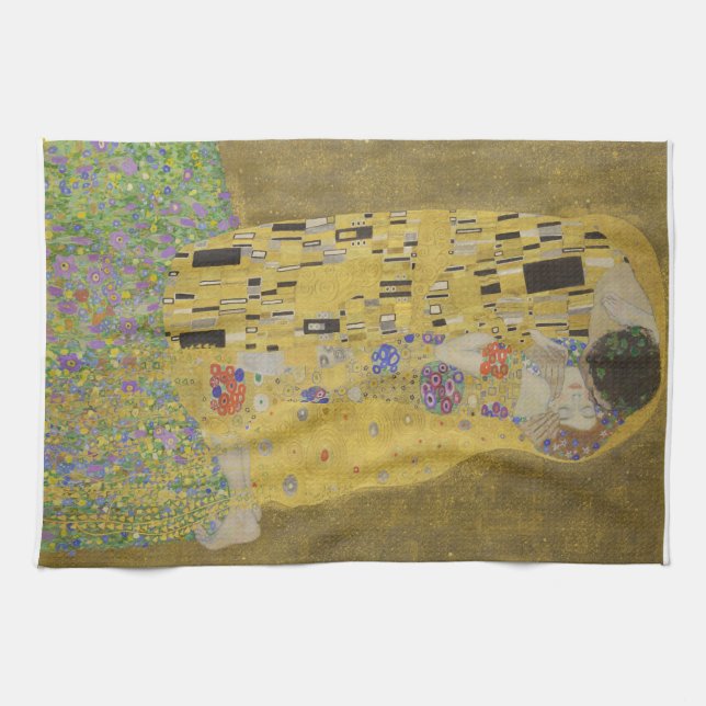 Gustav Klimt "The Kiss" Kökshandduk (Horisontell)