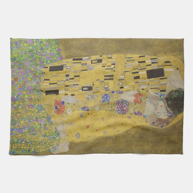 Gustav Klimt the Kiss Kökshandduk (Horisontell)