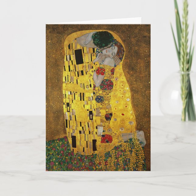 Gustav Klimt the Kiss Kort (Framsida)