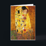 Gustav Klimt, The Kiss Kort<br><div class="desc">The Kiss,  1907 av Gustav Klimt,  Fine Art</div>