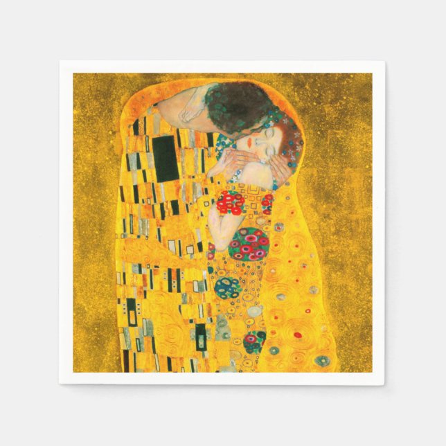 Gustav Klimt the Kiss Pappersservett (Framsidan)